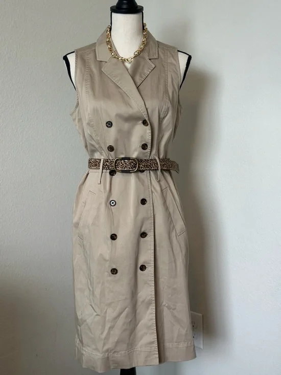 Banana Republic Sleeveless Trench Dress (belt & necklace NOT INCLUDED) - Picture 1 of 7